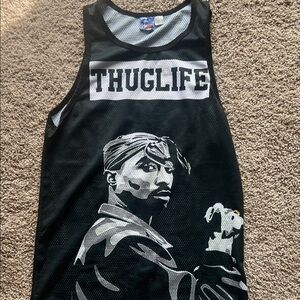 Black Graphic Tank Top